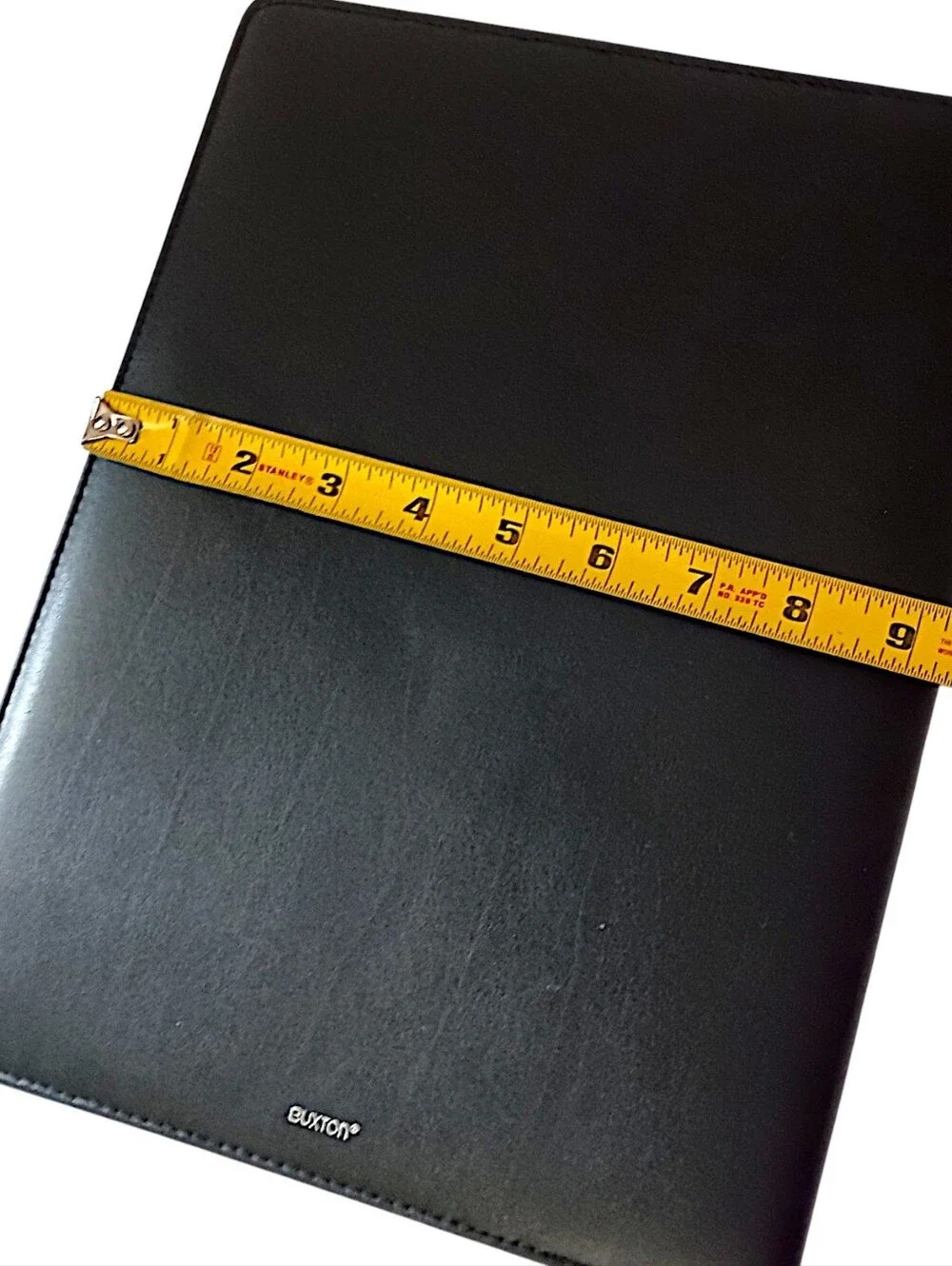 Buxton‎ Leather Padfolio Portfolio Folder Organizer Refillable Notepad Black